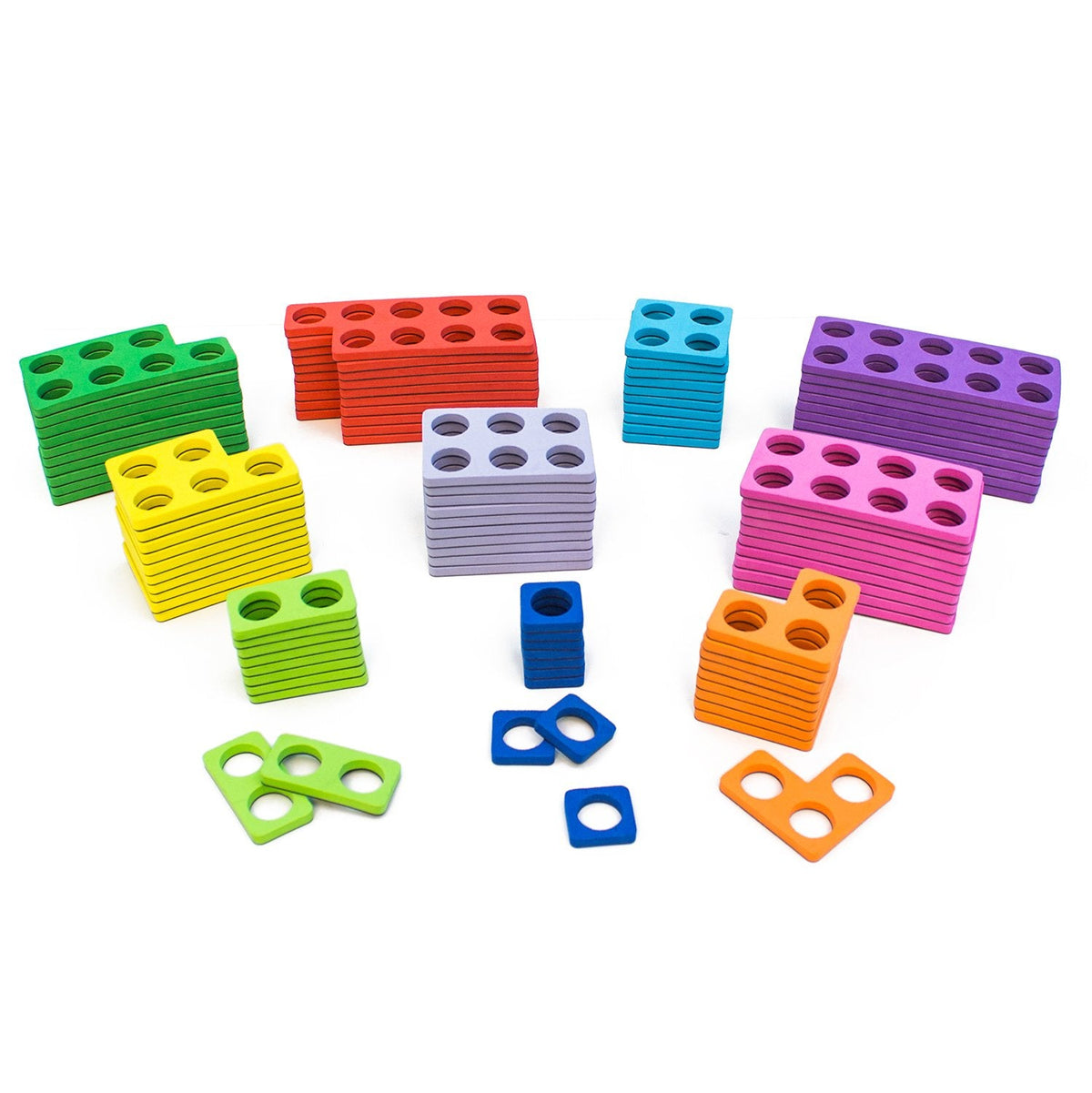 Junior Learning JL615 Rainbow Number Frames all pieces stacked