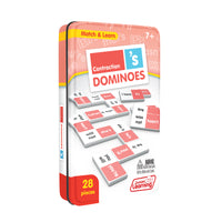 Junior Learning JL664 Contraction Dominoes tin angled right