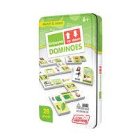 Junior Learning JL666 Match and Learn Antonyms Dominoes tin faced left