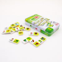 Junior Learning JL666 Match and Learn Antonyms Dominoes tin and pieces flat